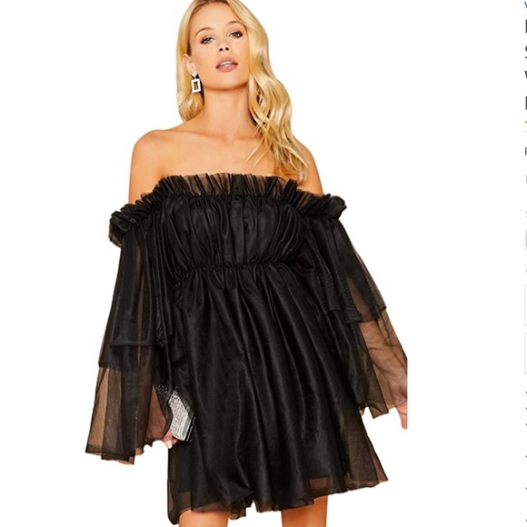 ROMWE off the shoulder tulle dress - Picture 2 of 3